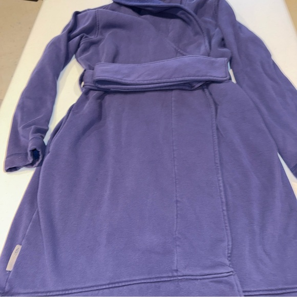 UGG Robe Womens Medium Blue Fleece Lined Belted Cozy Lounge Bathrobe - Picture 12 of 13